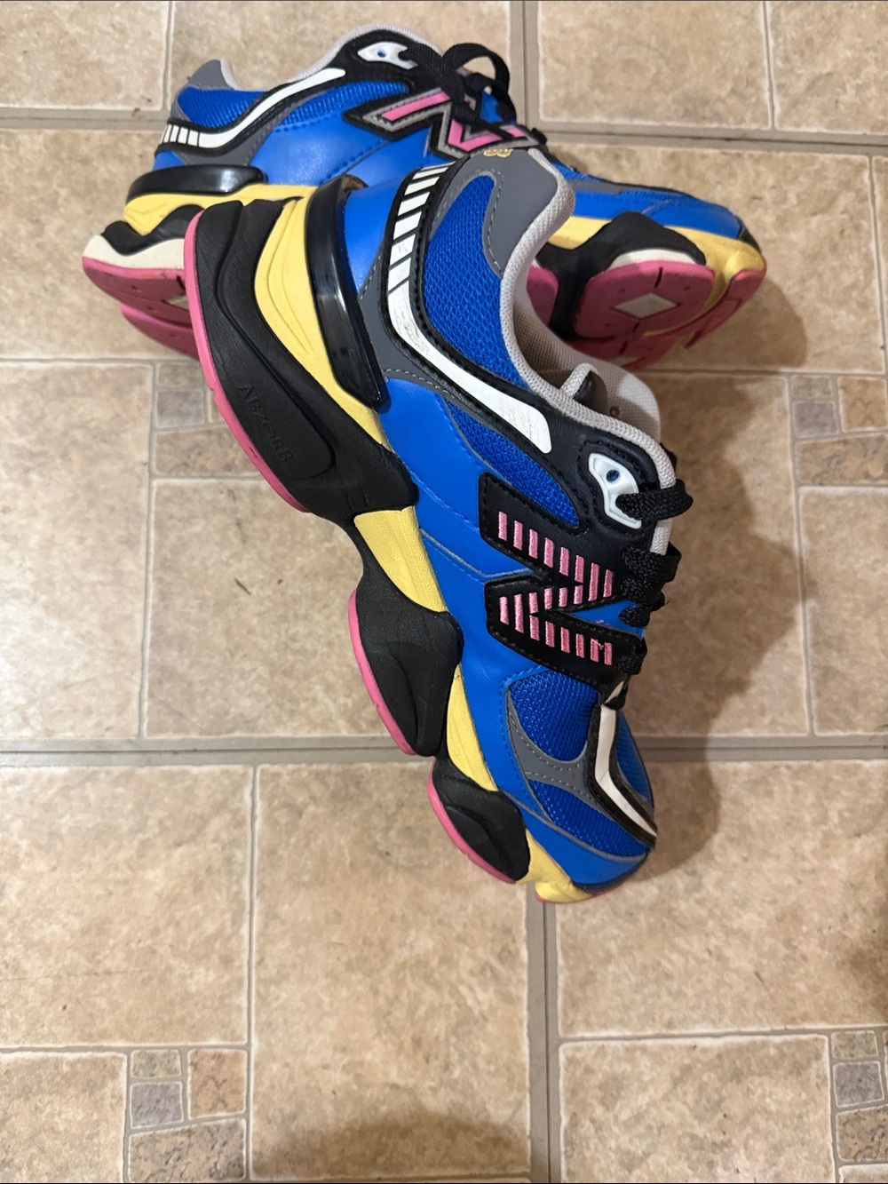 New Balance Kids Blue, Yellow & Pink Multi-Color Athletic Sneakers